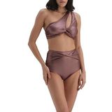 Dagi Kadın Tek Omuz Bikini Üst, Örme, Bronz, 36