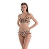 Dagi Kadın Yanı Büzgülü Bikini Alt, Örme, Mor, 36