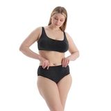 Dagi Kadın Yüksek Bel Bikini Alt, Örme, Siyah, 42