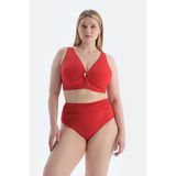 Dagi Kırmızı Yüksek Bel Bikini Alt - 40