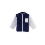 Dagi Kız Çocuk Cep Detaylı Unisex Şerpa Sweatshirt, Örme, Lacivert, 3-4