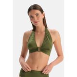 Dagi Koyu Yeşil Üçgen Bikini Üst