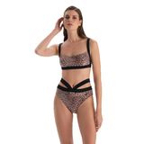 Dagi Leopar baskılı Slip 24SW81006ST Kadın Bikini Altı, Kahverengi, 36