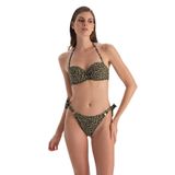 Dagi Leopar baskılı Slip 24SW81063ST Kadın Bikini Altı, Kahverengi, 36