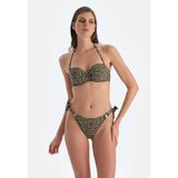 Dagi Leopar baskılı Slip 24SW81063ST Kadın Bikini Altı, Kahverengi, 38