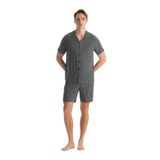 Dagi Multicolor Desenli Viskon Dokuma Gömlek Şort Pijama Takımı, L Beden