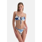 Dagi Örme Brazillian Bikini Altı Beyaz Mavi 24SW81066ST Çok Renkli Kadın
