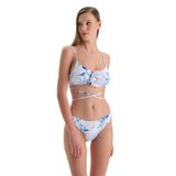 Dagi Örme Yüksek Bel Slip Bikini Altı Beyaz Mavi, 38, 24SW81086ST, Çok Renkli, Kadın
