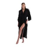 Dagi Siyah Uzun Kimono, L/XL