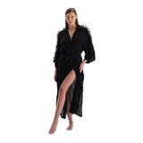 Dagi Siyah Uzun Kimono - S - M