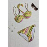 Dagi Straplez Destekli Push-up Sarı Bikini Takımı