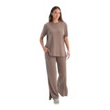 Dagi Sütlü Kahve Bol Paça Rib Modal Pantolon, S, 26SW15468BB, Sütlü Kahve, Kadın