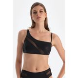 Dagi Tek Omuz Bikini Üst 23SW82070ST Siyah Kadın