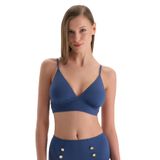 Dagi Üçgen Bikini Üst, 36, 24SW82103ST, Indigo, Kadın