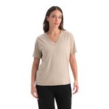 Dagi V Yaka Tişört Rengi 2XL Beden, XXL, 26SW11415BB, Taş, Kadın