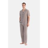 Dagi Viskon Dokuma Pijama Altı, L, Viskon Dokuma Pantolon, Taş, Erkek, 372