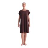 Dagi Yırtmaçlı Kısa Kollu Gecelik, 3XL, Yırtmaçlı Kısa Kollu Gecelik, Mürdüm, Kadın