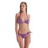 Dagi Zebra Baskılı Slip Bikini Altı Sax Mavisi, 36, 24SW81058ST, Mavi, Kadın