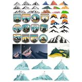 Dağlar Sticker Set 8 20 Parça Telefon, Tablet, Defter, Laptop Sticker