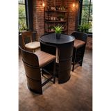 DAĞLI METAL Varil Bistro Masa Siyah