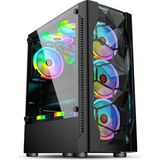 Dagmor BZ01 Atx Micro Atx Itx X4 Argb Fan Temper Cam Pc Gaming Kasa - Siyah - Yok