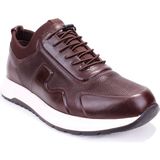 Dagoster DMA08-1061 Kahve Ortopedik Günlük Slip On Erkek Deri Ayakkabı - Kahverengi