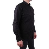 Dagoster DMG23-118783 Siyah Poplin Günlük Normal Kalıp Uzun Kol Erkek Gömlek - XL