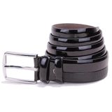Dagoster DMK26-304 Siyah Rugan 3,5 cm Suni Deri Erkek Kemer DMK26-304 DGSTR SYHRGN