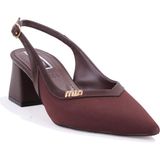 Dagoster Dza07-1296034 Kahve 7 Cm Kalın Topuklu Klasik Kadın Ayakkabı