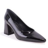 Dagoster DZA07-129615 Siyah Rugan Stiletto Kadın Topuklu Ayakkabı