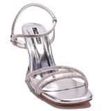 Dagoster DZA07-337052C Gümüş Taşlı Abiye Kadın Topuklu Ayakkabı