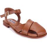 Dagoster DZA07-60216243 Taba Günlük Ortopedik Deri Spor Kadın Sandalet
