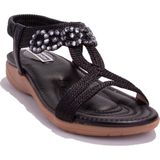 Dagoster DZA07-74172497CN Siyah Günlük Ortopedik Kadın Sandalet