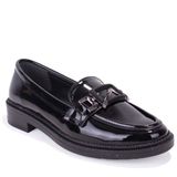 dagoster dza07 863701 siyah rugan gunluk loafer kadin ayakkabi DZA07-863701 DGSTR SYHRGN