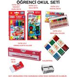 Dağtaş Kırtasiye Öğrenci Okul Seti - Boya Seti, Kalem, Silgi ve Kalemtraş Seti - Karışık Çok Renkli - 0,4