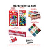 Dağtaş Kırtasiye Öğrenci Okul Seti - Boya Seti, Kalem, Silgi ve Kalemtraş Seti