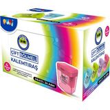 Dağtaş Kırtasiye Puti Çift Bölmeli Mini Kalemtıraş-4 Pastel Renk - Renkli