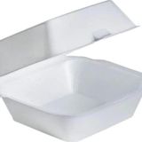 Dagyuce 15x15x8 cm 30 Adet Tek Kullanımlık Köpük Hamburger Kapaklı Kase Kutu