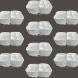 Dagyuce 23 A 20x24 cm 10x20 Adet Tek Kullanımlık Köpuk 3 Bölmeli Kapaklı Kase Kutu