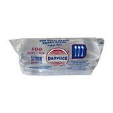 Dağyüce Plastik Şeffaf Sup Kaşık - Tatlı Kaşığı - 100 Adetlik Paket Mavi