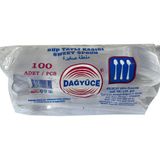 Dağyüce Plastik Şeffaf Sup Kaşık - Tatlı Kaşığı - 100 Adetlik Paket