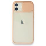 Daha Yok Mu iPhone 12 Palm Buzlu Kamera Sürgülü Pembe Silikon Kılıf
