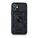 Daha Yok Mu iPhone 12 Pars Lens Yüzüklü Lacivert Silikon Kılıf