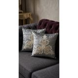 DAHABELLA LUXE HOME Lüks Fransız Güpürlü Kadife Kırlent Kılıfı 2'li Set - Dekoratif Yastık Kılıfı 45x45 cm
