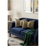 DAHABELLA LUXE HOME Papyon Model Altın Baskılı Tavşan Tüyü Kadife Kırlent Kılıfı 35x50 cm Lüks Dekoratif 2'li Set
