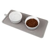 Dahaiwua Kedi Maması Mat,Köpek ve Kedi için Suya Dayanıklı Pet Servis Altlığı,Yiyecek ve Su Taşmasını Önlemek İçin Mat,Taşınabilir ve Katlanabilir Mat-Kahverengi