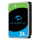 Dahili Rescue Hizmetlerine Sahip DVR NVR Güvenlik Kamerası Sistemi için Seagate SkyHawk AI 24 TB Dahili Video Sabit Diski HDD - 3,5 İnç SATA 6 Gb/sn, 512 MB Önbellek (ST24000VE002)