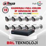 Dahua 10 Kameralı Full Color İp Güvenlik Kamera Seti