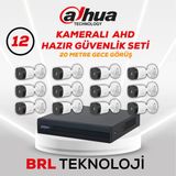 Dahua 12 Kameralı 20 Metre Gece Görüşlü Full Hd Güvenlik Kamera Seti