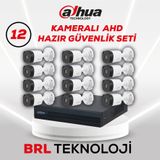 Dahua 12 Kameralı 20 Metre Gece Görüşlü Güvenlik Kamera Seti